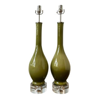 Vintage Italian Glass Lamps After Murano For Sale
