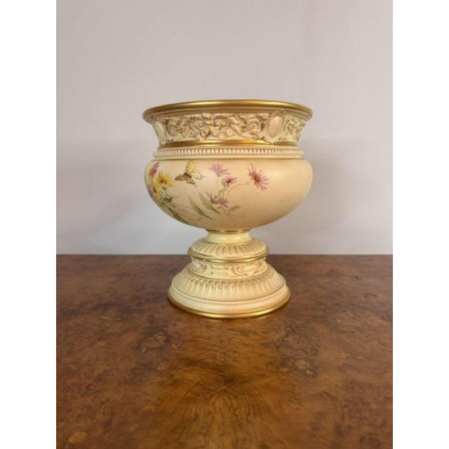 Large Antique Jardiniere from Royal Worcester, 1890 For Sale - Image 3 of 7