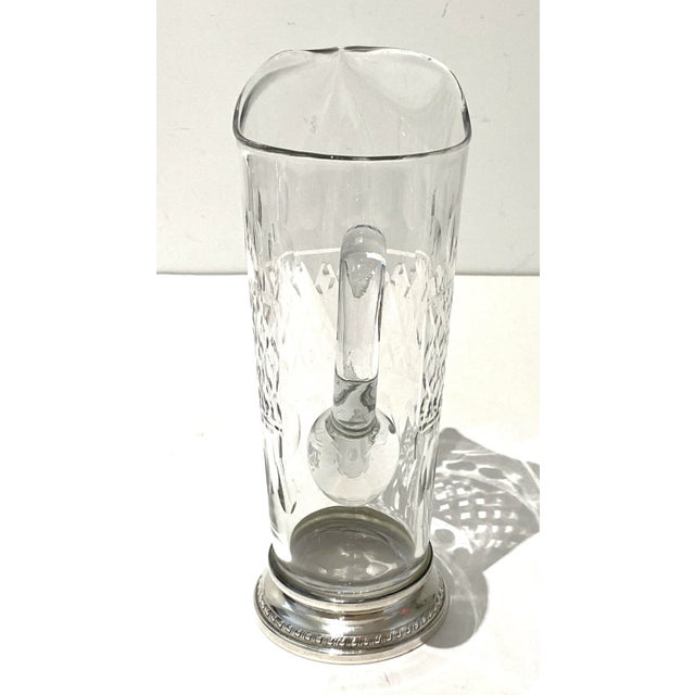 Mid 20th Century Glass and Sterling Sliver Pitcher English Hallmarks For Sale - Image 5 of 10