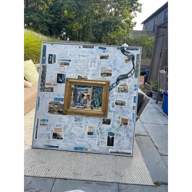 “I Want to Take You on a Ride” Large Original Mixed-Media Collage by Nantucket Artist Cheryl Fudge For Sale - Image 9 of 12