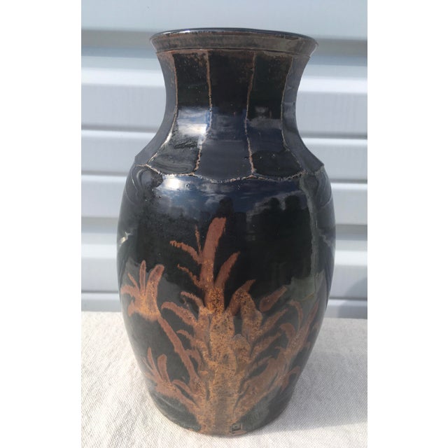 Mid Century Artisan Studio Pottery Vase. For Sale - Image 4 of 11