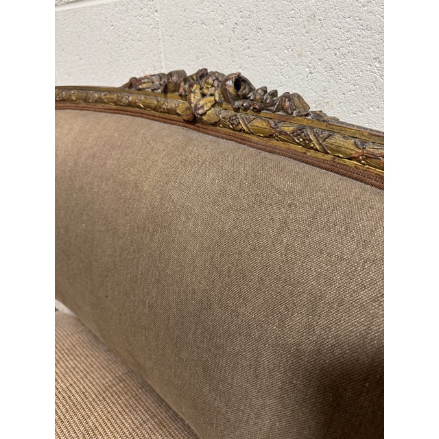 19th Century Heavily Carved Louis VXISettee For Sale - Image 9 of 10