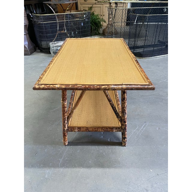 Early 20th Century French Tortoise Bamboo Coffee Table For Sale In Nashville - Image 6 of 6