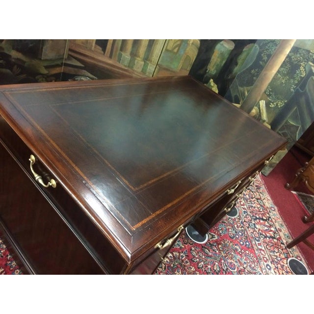 Item: Vintage Century Desk with Leather Top. (Partner’s desk, drawers on both sides.) Age & Condition: Circa 1990....