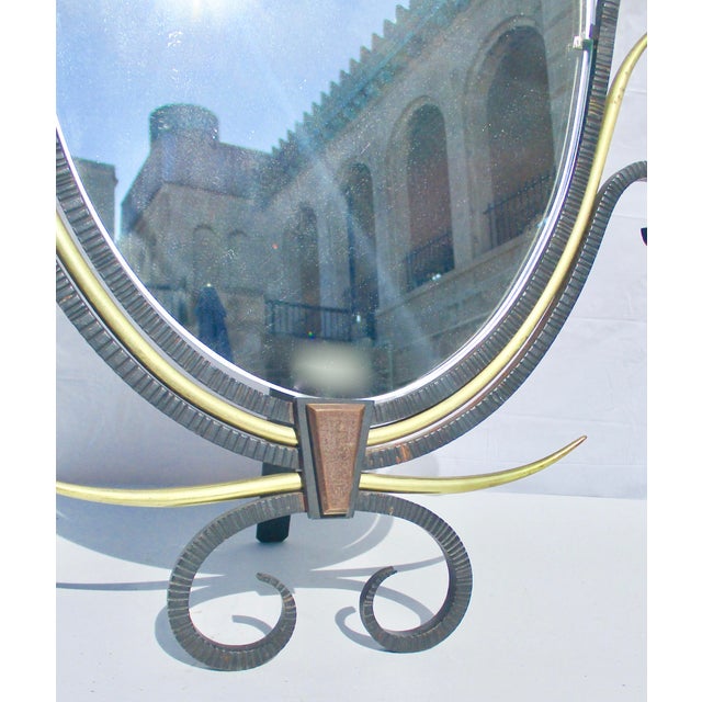 Gilbert Poillerat Poillerat Style Vanity Mirror For Sale - Image 4 of 8