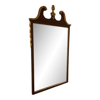 Traditional Hall Mirror, Mahogany and Gilt. For Sale