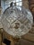 Pair of Mid 20th Century Brass and Marble With Cut Crystal Open Globe Torchiere Buffet Lamps For Sale - Image 9 of 12