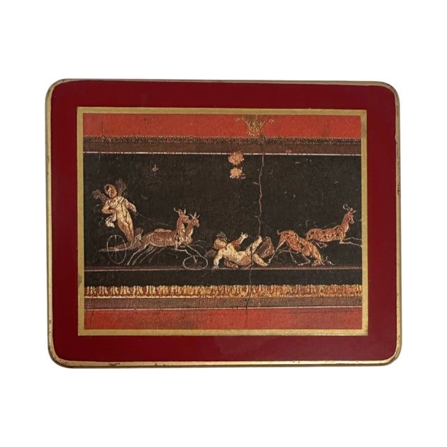Late 20th Century Vintage Set 6 Asprey London Lady Clare Neoclassical Wood Bar Coasters For Sale - Image 5 of 11