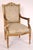 1900 - 1909 Louis XVI Style Gilt Wood Armchair For Sale - Image 5 of 12