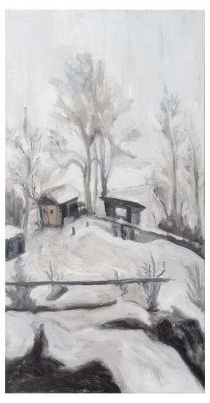 Baurjan Aralov, Winter Landscape, 2021, Oil on Linen