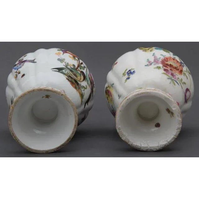 Ceramic 18th Century German Porcelain Pot Pourri Urn Vase Jars & Covers - a Pair For Sale - Image 7 of 11