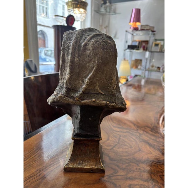 20th Century Terracotta Bust of a Girl by Goldscheider, 1890s For Sale - Image 6 of 7