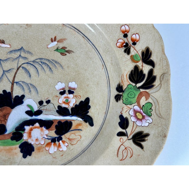 19th Century Antique Ridgway Ironstone Plate: Chinoiserie Imari Style, c. 1835 For Sale - Image 5 of 10