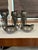 English Liberty & Company Tudric Pewter Rocket Vases- Set of 6 For Sale - Image 11 of 17