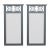 Pair of Midcentury Wall Mirrors With Grey Finish and Fun Cut Out Design For Sale
