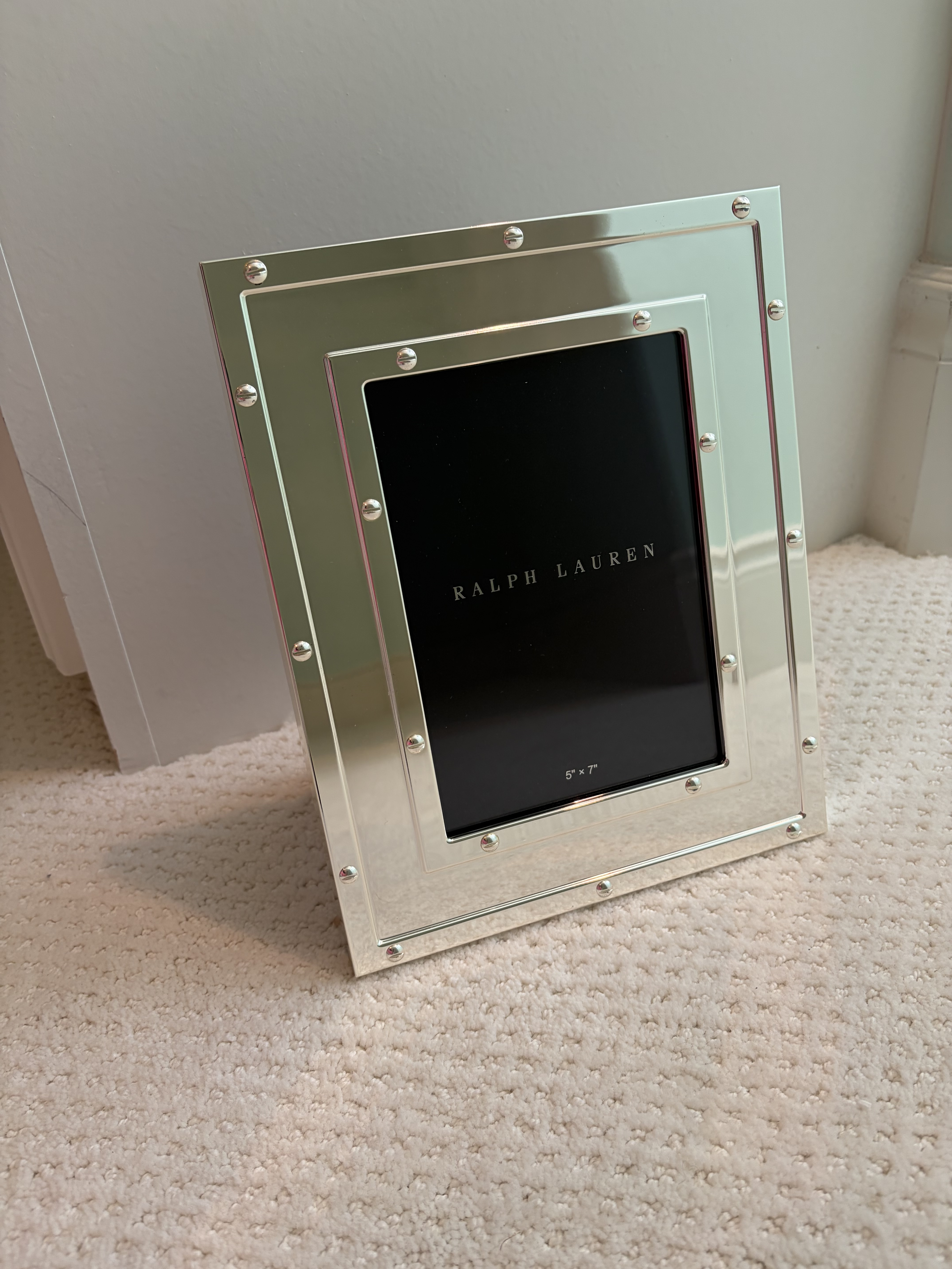 Ralph Lauren Home Bleecker 5 X 7 Silver Plated Frame New in Box