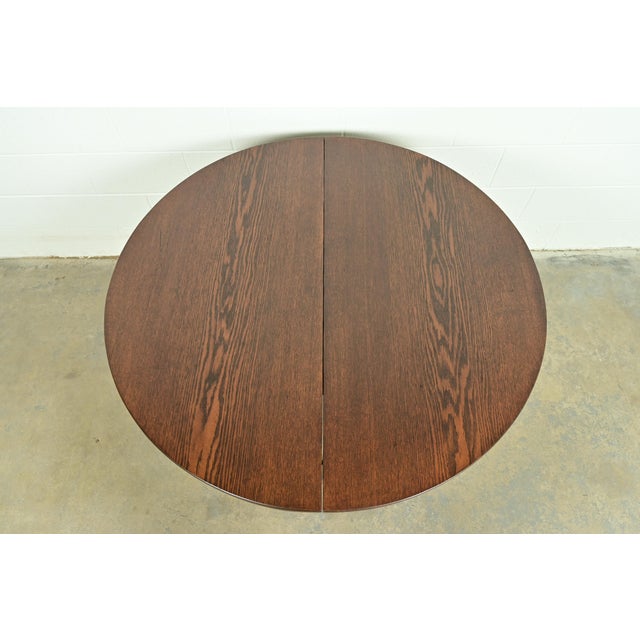 Early 20th Century Early Gustav Stickley Antique Mission Oak Arts & Crafts Extension Dining Table, Newly Refinished For Sale - Image 5 of 13