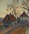 Mid-Century Modern 'The Quiet Road Home' Original Swedish Landscape Street Scene Oil Painting, Framed For Sale - Image 10 of 11