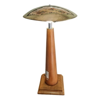 Vintage Table Lamp in Wood, 1970 For Sale