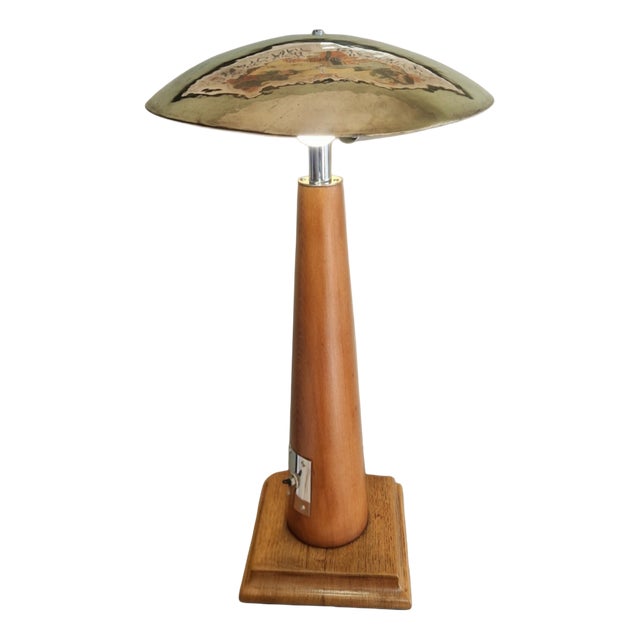 Vintage Table Lamp in Wood, 1970 For Sale