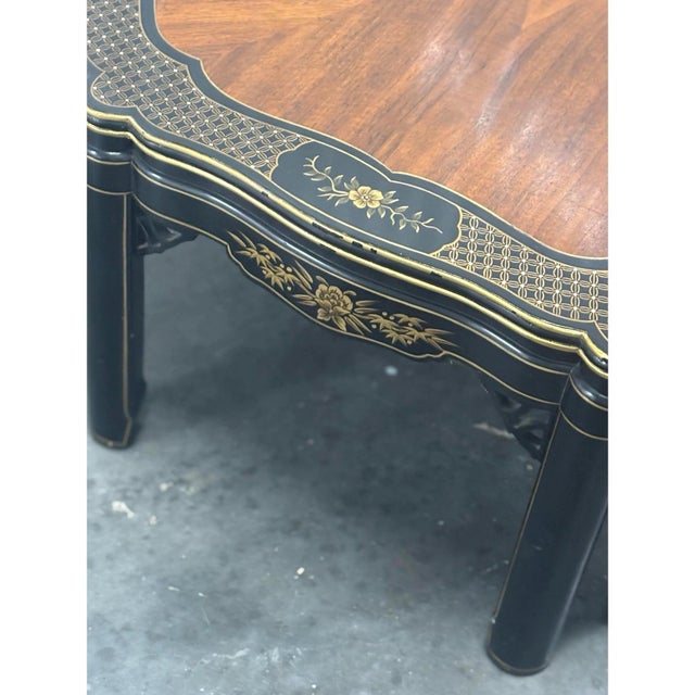 Brown Chinoiserie Style Coffee Table by Kindel Furniture For Sale - Image 8 of 12