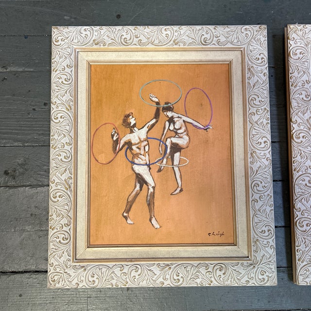 Contemporary Two Contemporary Original Paintings by Stephen Heigh “Hoop Dance #1-2” - Set of Two For Sale - Image 3 of 9