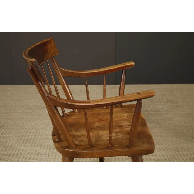 Mid-Century Willett Furniture Company Solid Cherry Spindle-Back Armchairs For Sale - Image 11 of 18