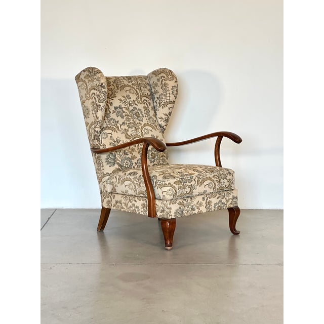Brown Armchair in the style of Paolo Buffa, 1940s For Sale - Image 8 of 18