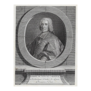 Antique French Engraving of Cardinal Pierre De Tencin
