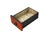 Brick Red Chinese Oriental Red Dragon Phoenix Mirror Rectangular Jewelry Box For Sale - Image 8 of 11