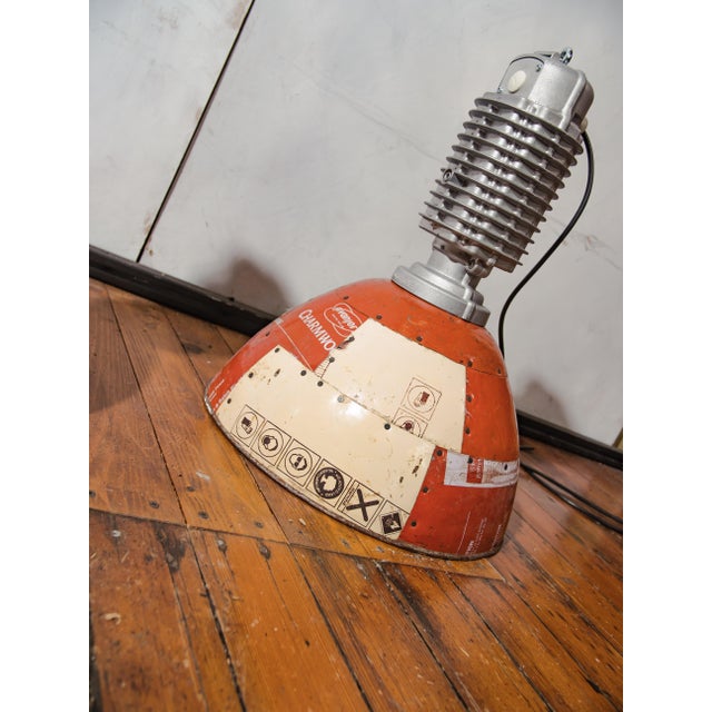 Vintage Industrial Austrian Zumtobel Staff Pendant Light with Fairtrade Tin Shade by Charles Keller, 1980s For Sale - Image 9 of 12