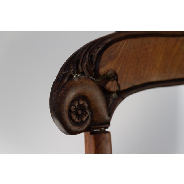 Wood Danish Art Nouveau Chairs with Floral Needlepoint Seats, 1900s, Set of 2 For Sale - Image 7 of 18