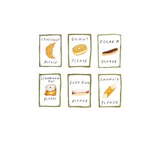 Pastry Please - Set of 6 A4 Prints by Tatiana Alida For Sale