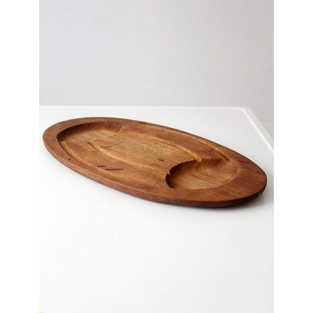 Mid 20th Century Vintage Mid-Century Large Teak Carving Board For Sale - Image 5 of 9