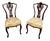 Antique Victorian Carved Mahogany Side Chairs, 1880, Set of 2 For Sale