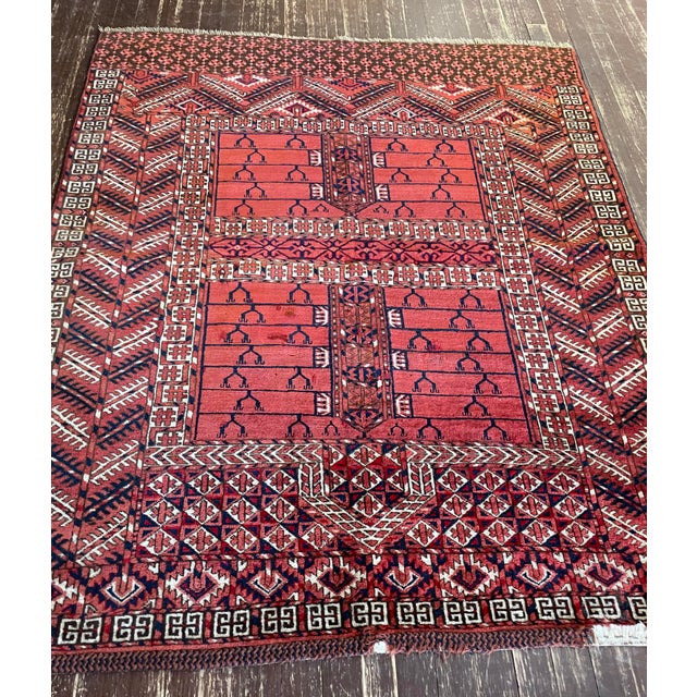 Antique Tekke Turkoman Ensi (Tent Door Rug) For Sale In Chicago - Image 6 of 9