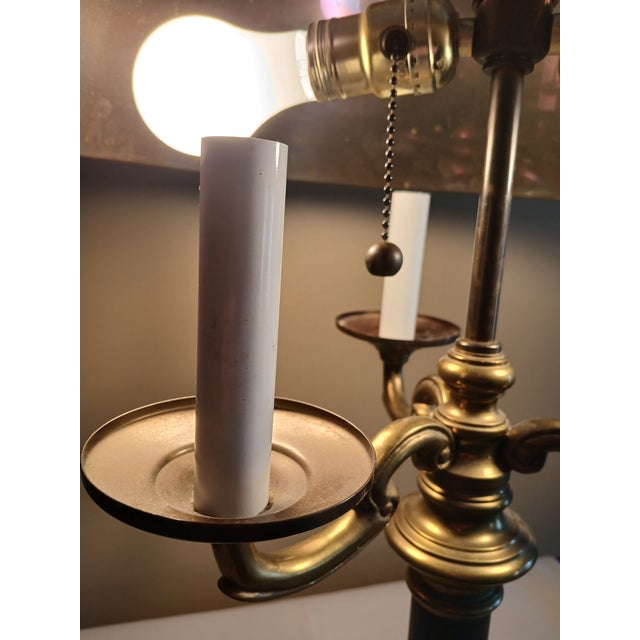 Metal Early 20th Century Brass French-Style Bouillotte Lamp For Sale - Image 7 of 18