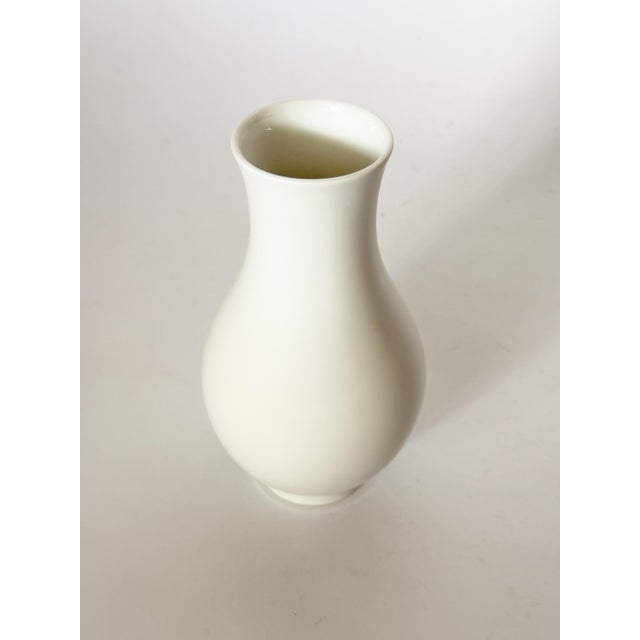 KPM Porcelain Vintage KPM Berlin White Porcelain Vase For Sale - Image 4 of 5