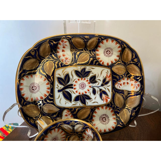 English 19th Century English Porcelain Dessert Service Cobalt- 27 Pieces For Sale - Image 3 of 11