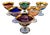Colored Murano Glass Cups from Manifattura Di Murano, 1970s, Set of 6 For Sale