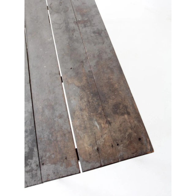 Early 20th Century Antique Primitive Wood Farm Table For Sale - Image 5 of 18