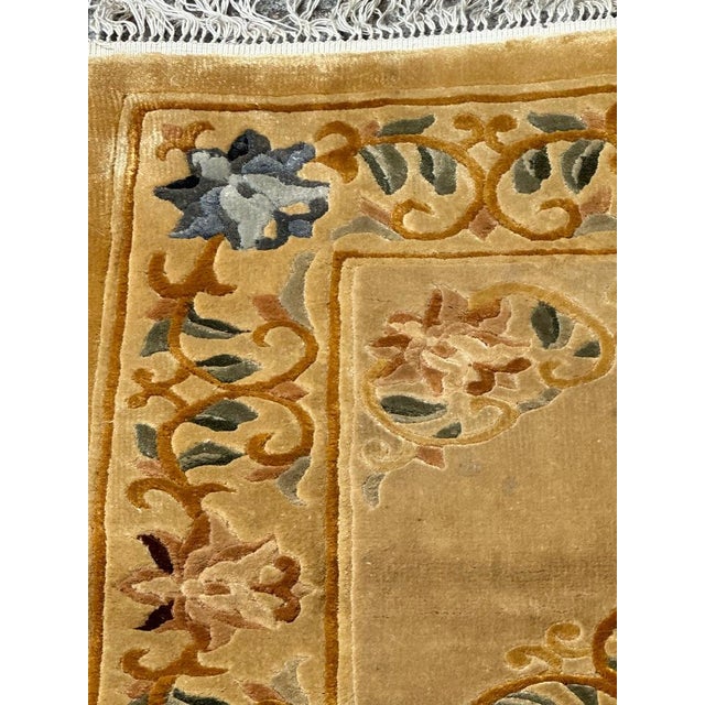 Small Vintage Chinese Silk Rug, 1990s For Sale - Image 18 of 18