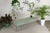 Waterfall Lucite & Green Chenille Bench For Sale - Image 10 of 11