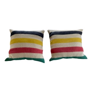 Pair of Blanket Throw Pillows For Sale