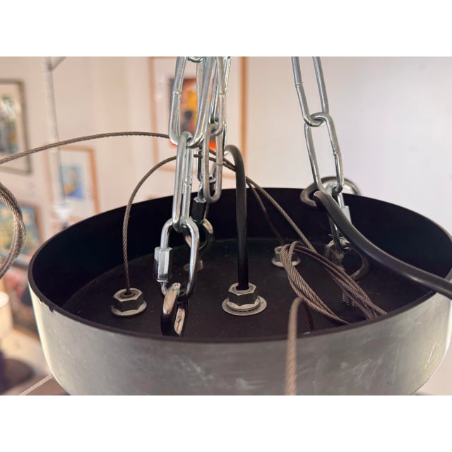 Jonathan Browning Industrial Restoration Hardware Fontanelle Round Chandelier For Sale - Image 12 of 12