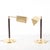 Metal Mid-Century Brass and Wood Lamp, 1980s For Sale - Image 7 of 11