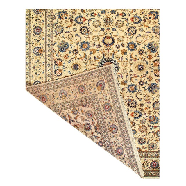 Traditional 1990s Original Kashan Hand-Knotted Rug For Sale - Image 3 of 7