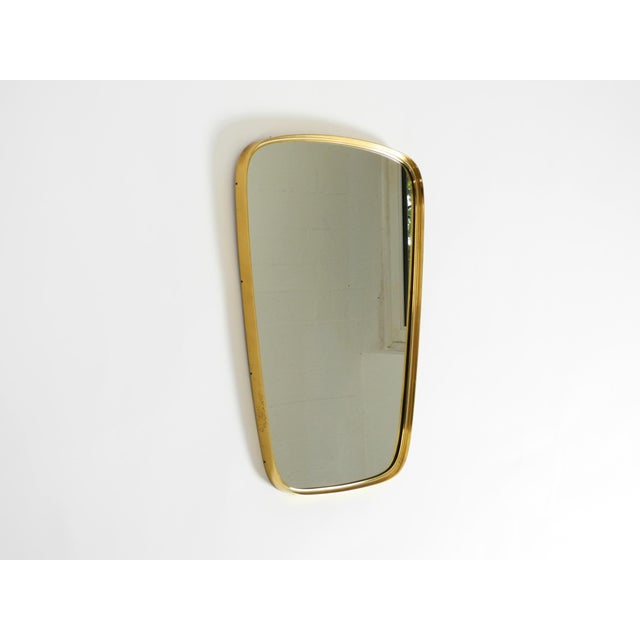Mid-Century Modern Mid-Century Modern Wall Mirrors with Brass Frames from Münchener Zierspiegel, 1950s, Set of 2 For Sale - Image 3 of 18