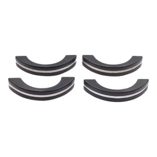Set of Vintage 3 In. Black Plastic Art Deco Drawer Pulls For Sale