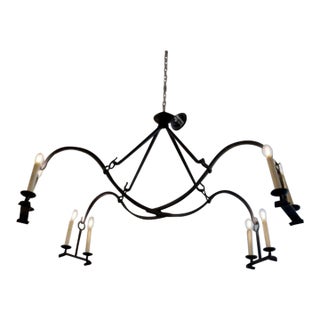 Dennis and Lee Gothic Iron Chandelier For Sale